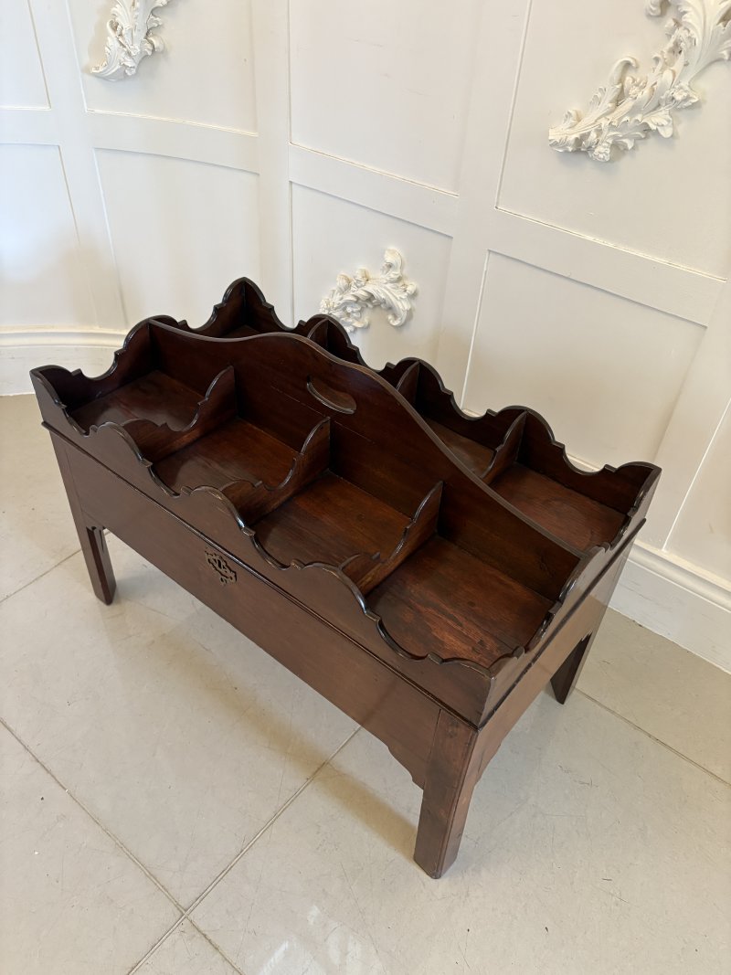 Unusual Antique George III Quality Mahogany Free Standing Coaster/Bottle Stand - Image 7